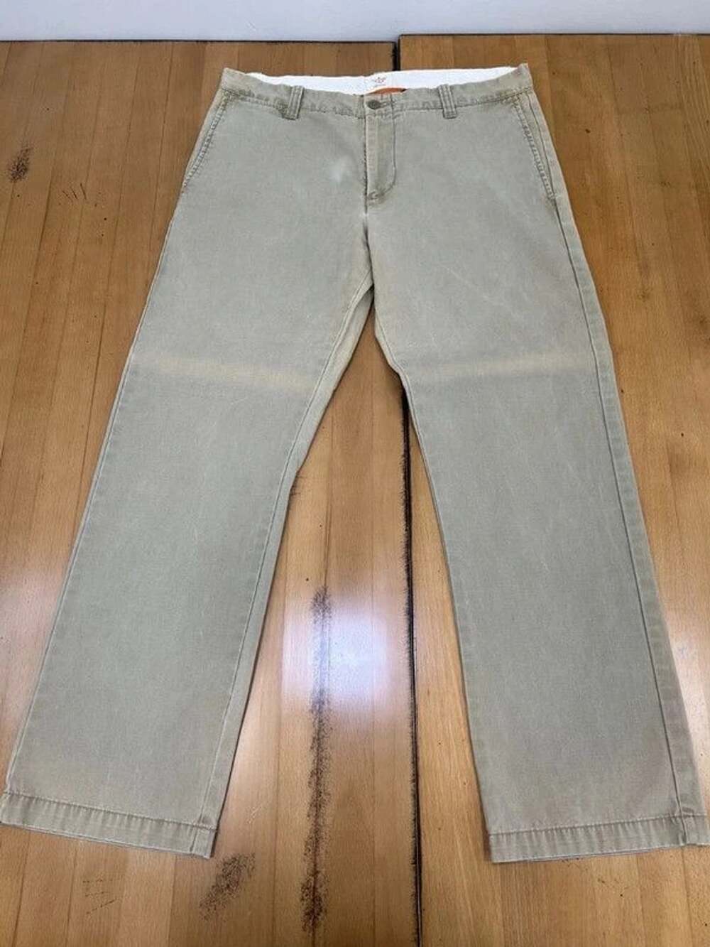 Dockers Khaki Straight Fit Casual Pants With Orange Drawstring